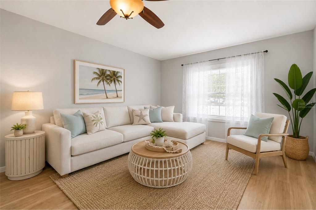 Living Room - Virtually Staged Furniture