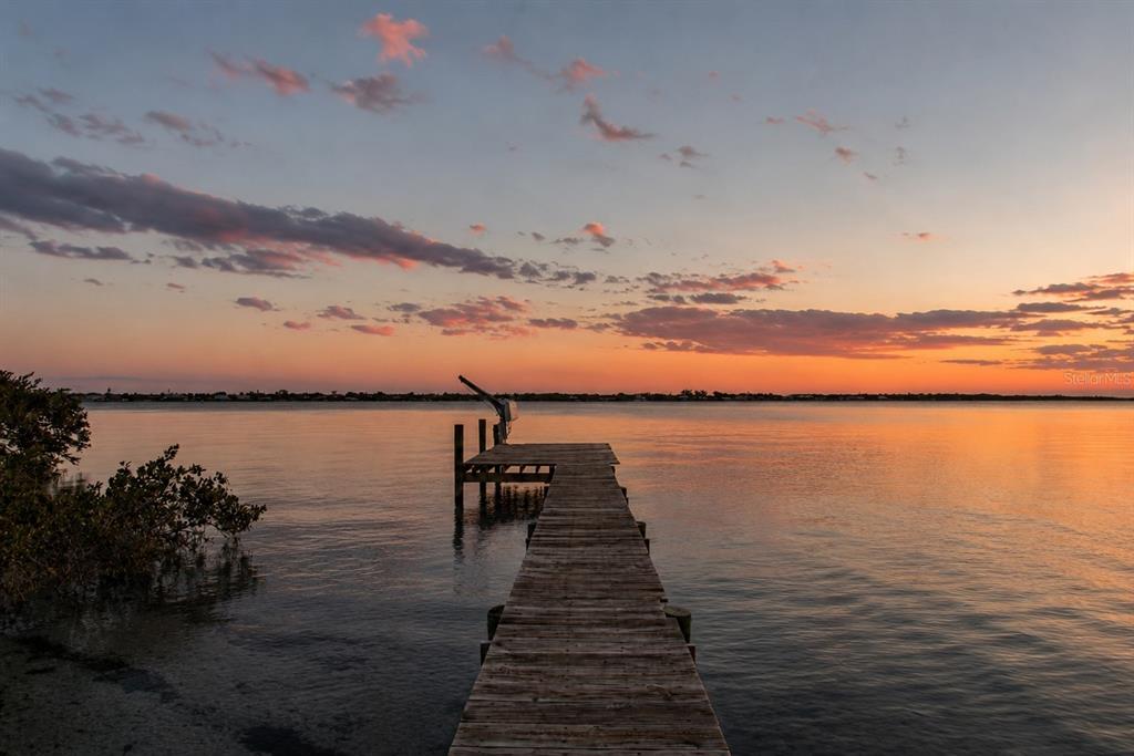 Sunset dock view