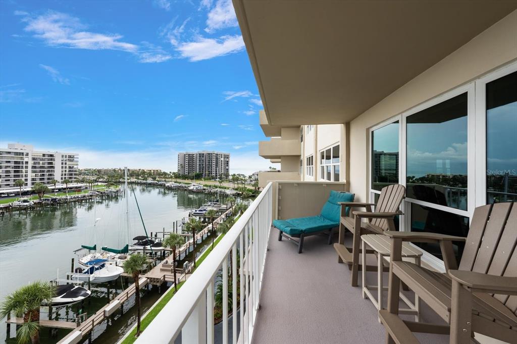 Enjoy morning coffee with a beautiful water view on your wrap around balcony