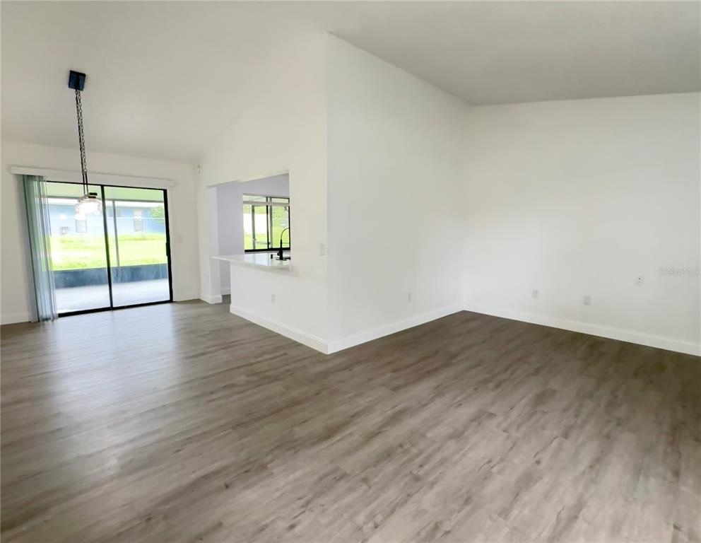 Living and kitchen space. New Luxury Vinyl