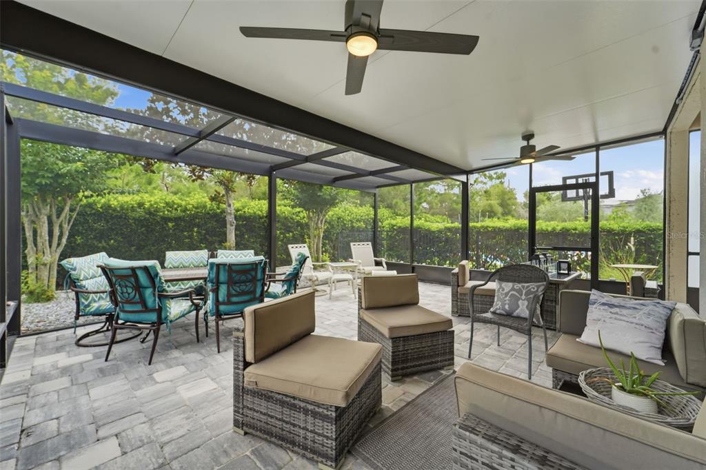 EXTENDED SCREENED PORCH BOTH COVERED AND OPEN
