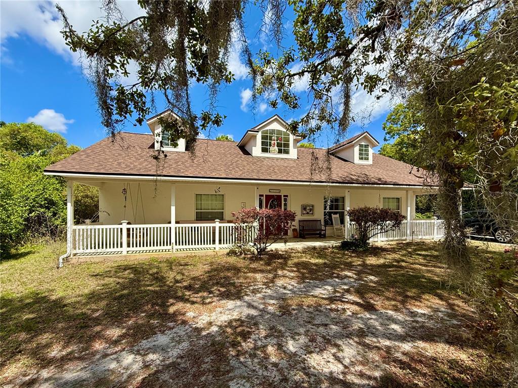Left side view of front of home