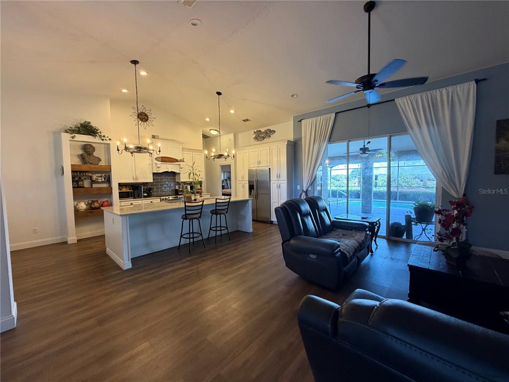 View from dining area