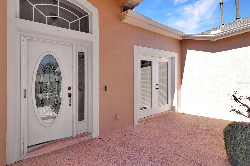 open courtyard in front