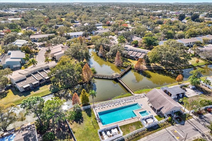 Sparkling Pool/Spa overlooking the Community Dock & Estuary