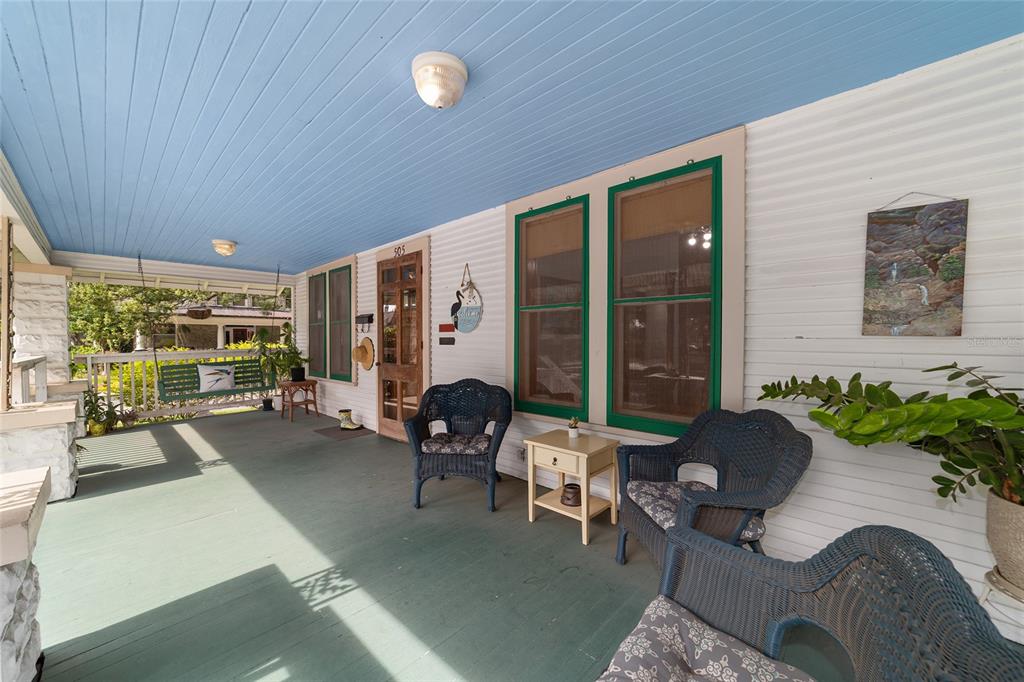 Spacious front porch - perfect for morning coffee and gatherings.