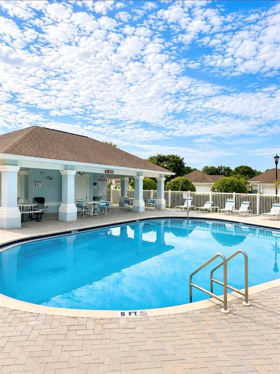 This pool is for the residents in this gated section.