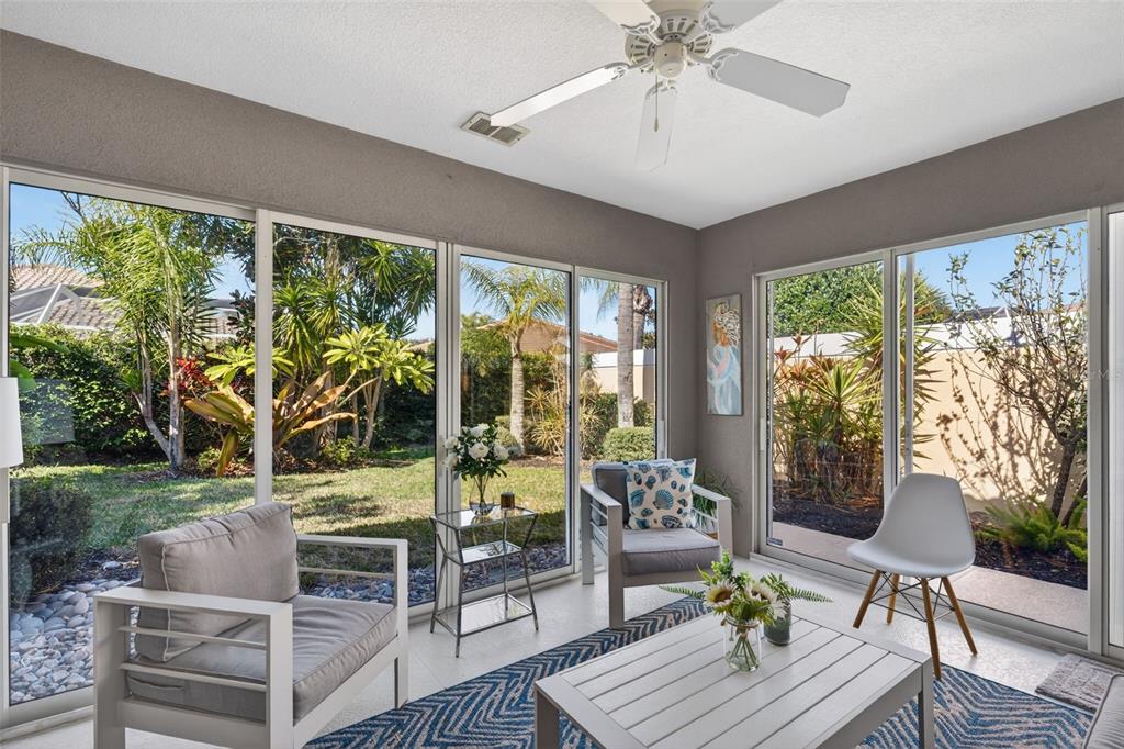 Air conditioned, enclosed lanai.