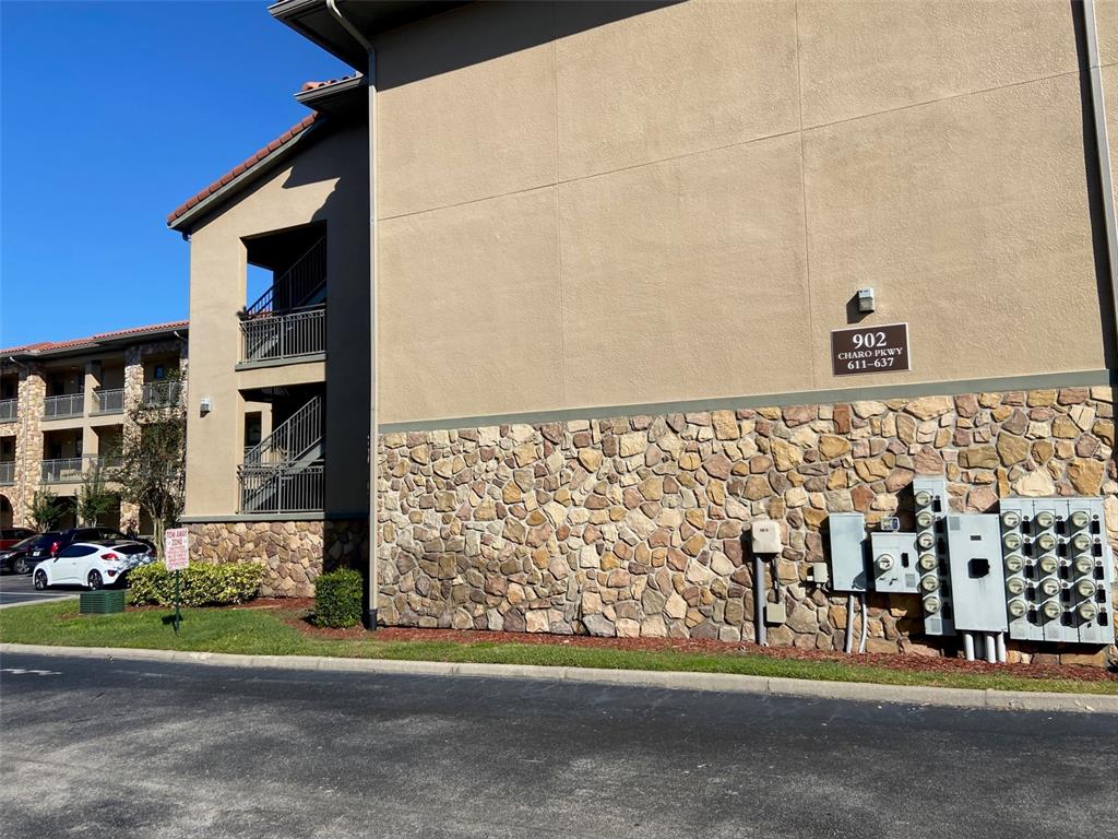 Exterior with address