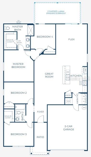 Floor Plan-Model home - actual features may vary.