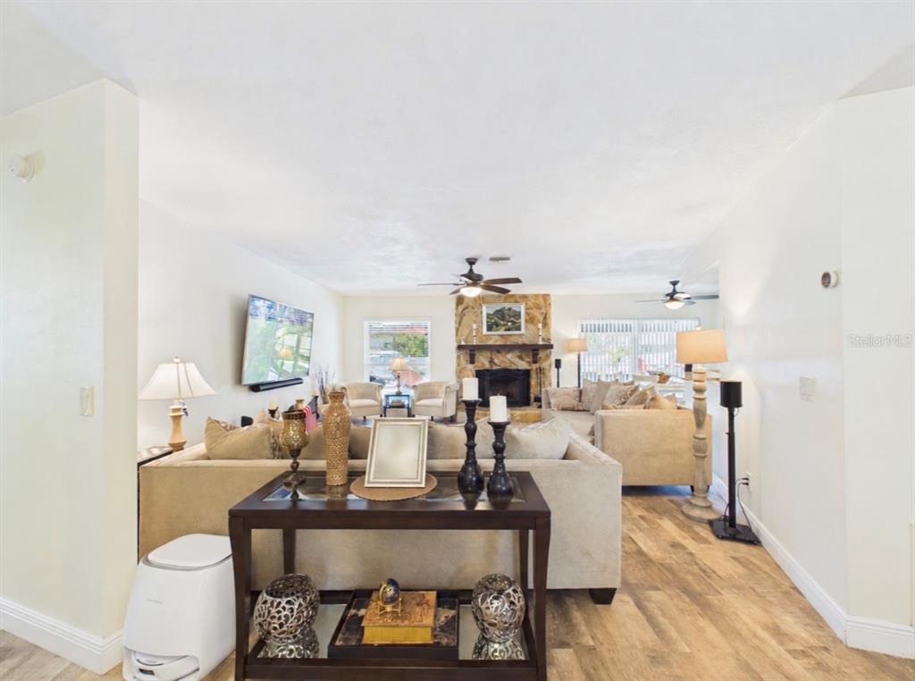 Foyer to open living room