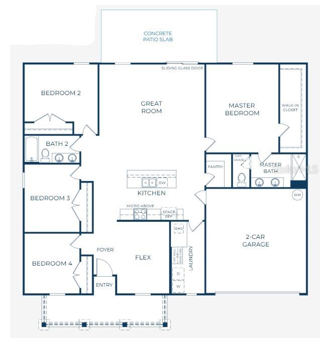 Floor Plan - Model home - actual features may vary.