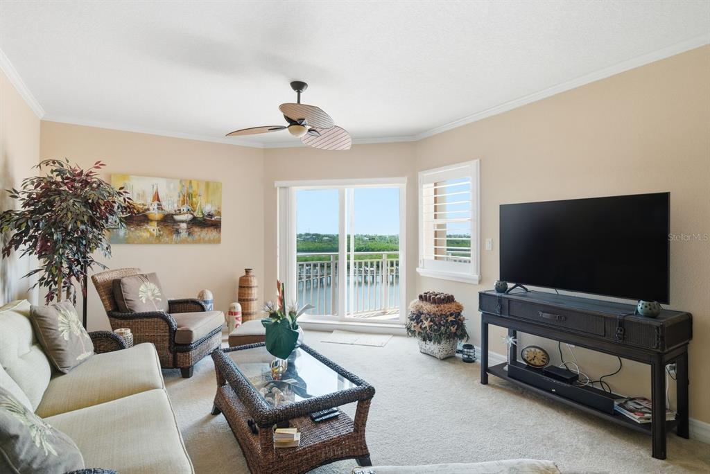 Living Room with Water View