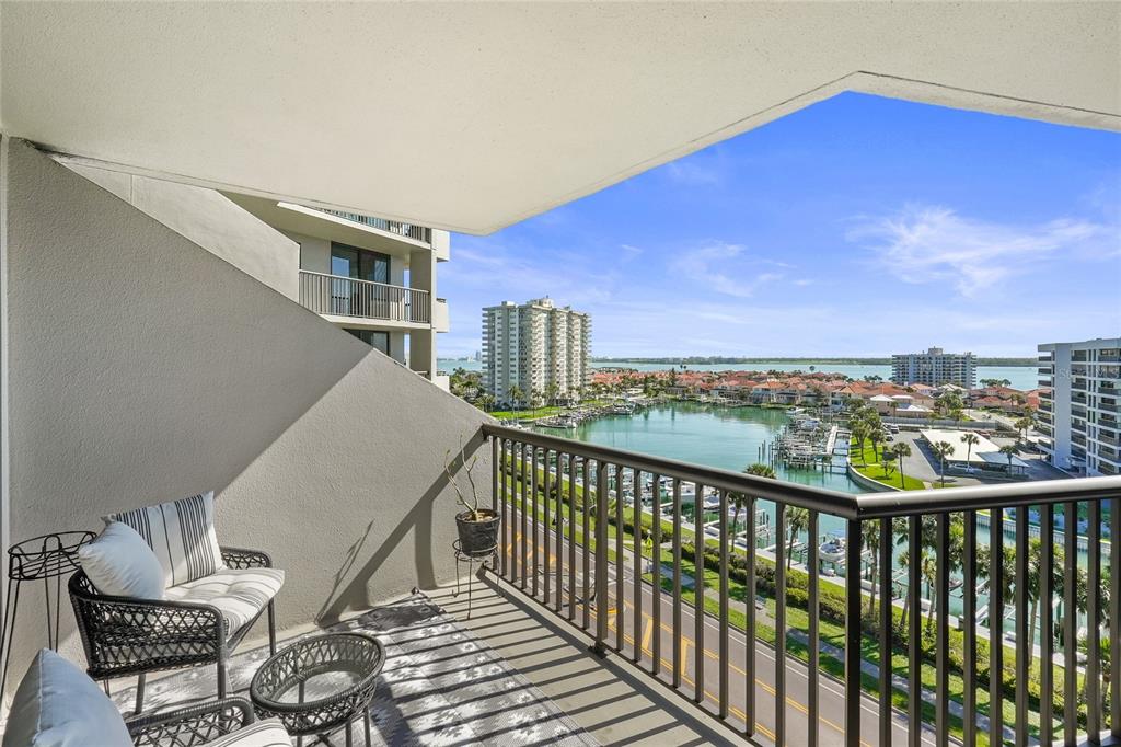 Enjoy coastal breezes and water views from the private balcony