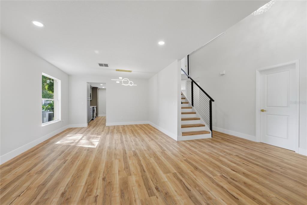 Living / Dining Room with an open-concept layout
