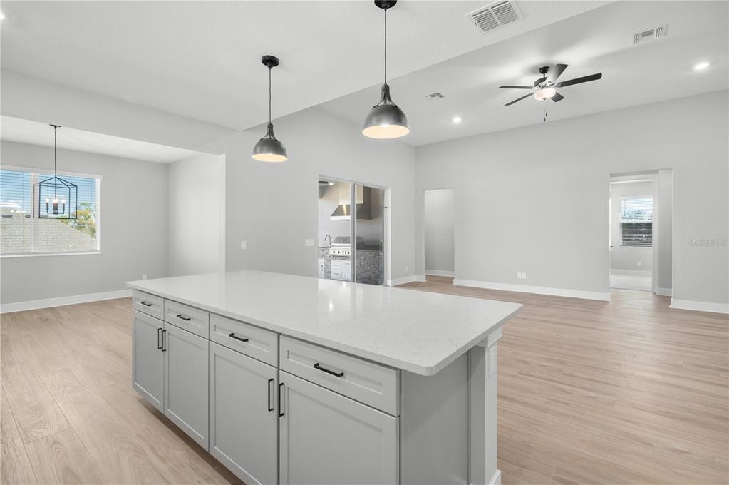 Open-concept kitchen.