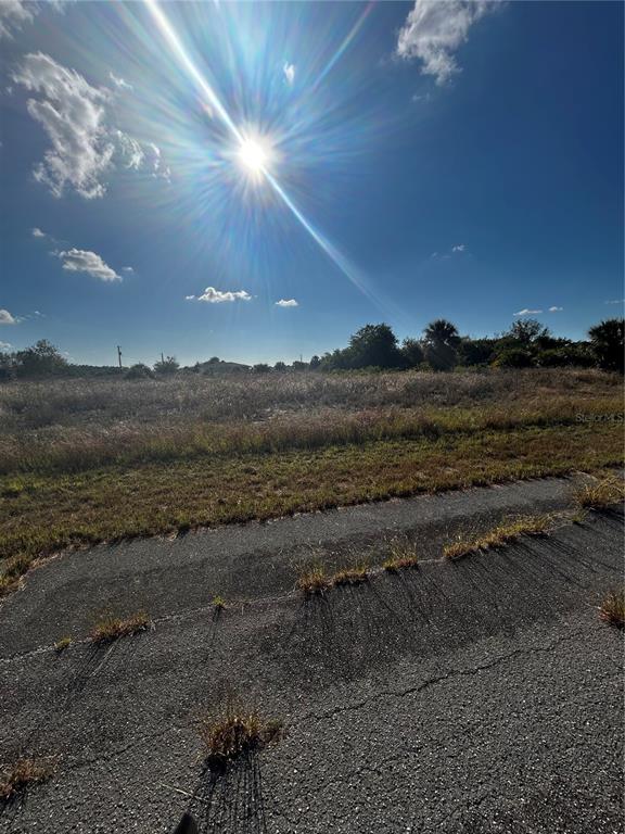 Direct view of the lot from the roadway