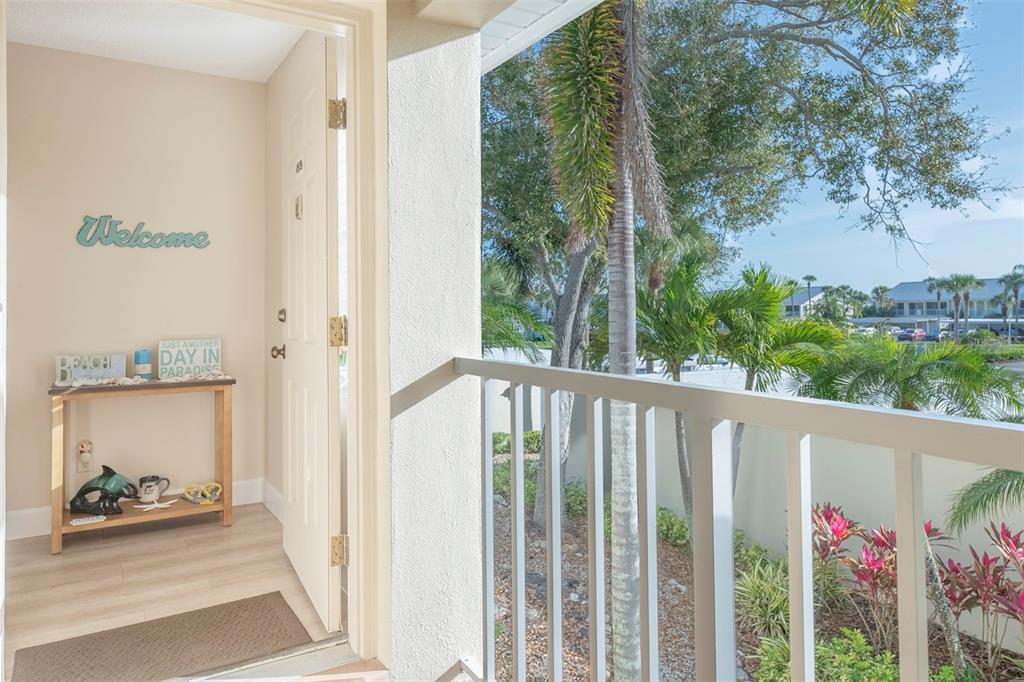 Tropical view from the entrance.