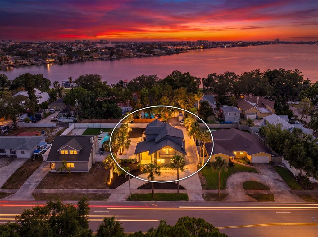 Sunset View with shot of the Boca Ciega Bay