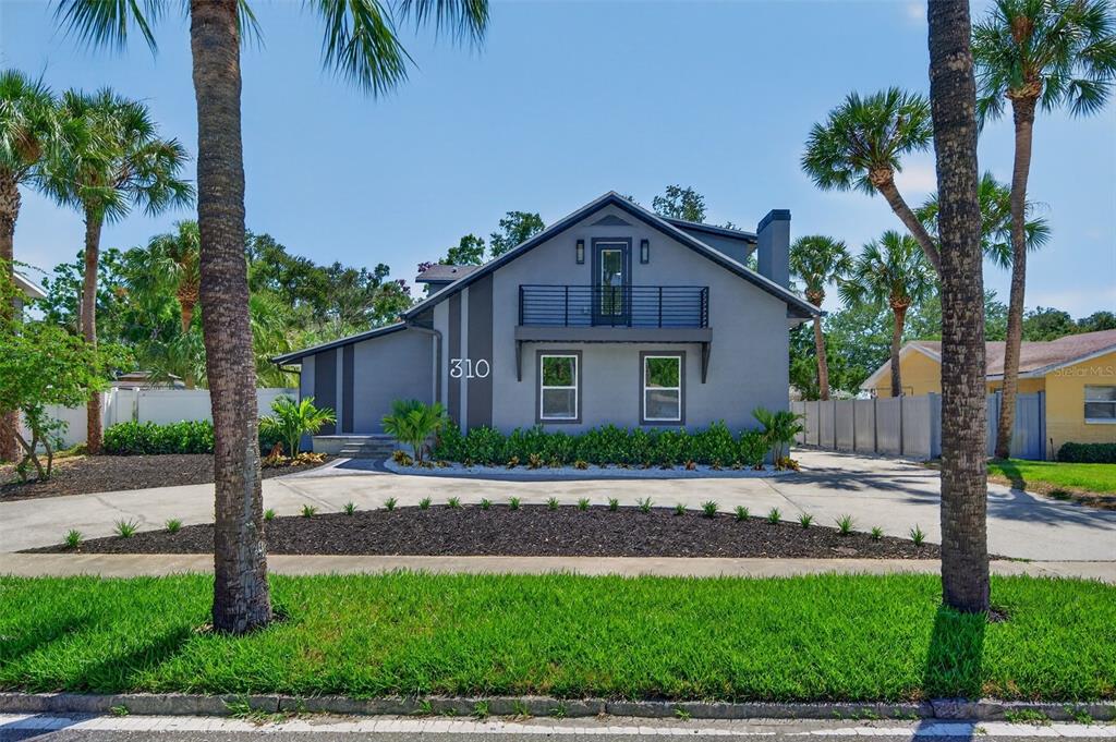 Front View with circular driveway