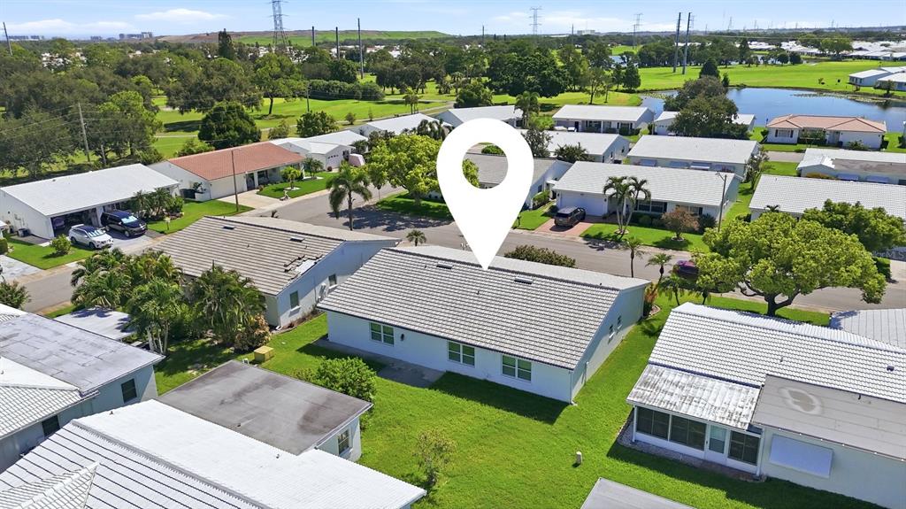 Aeriel view of the back of the home