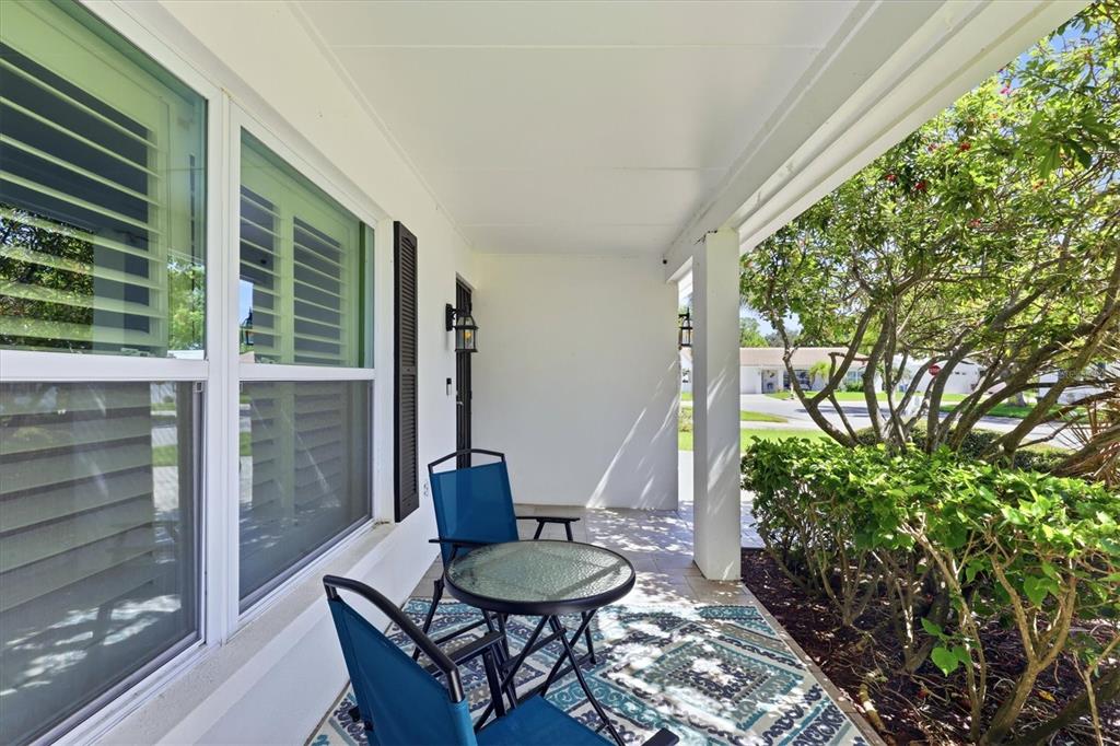 Cozy covered front porch