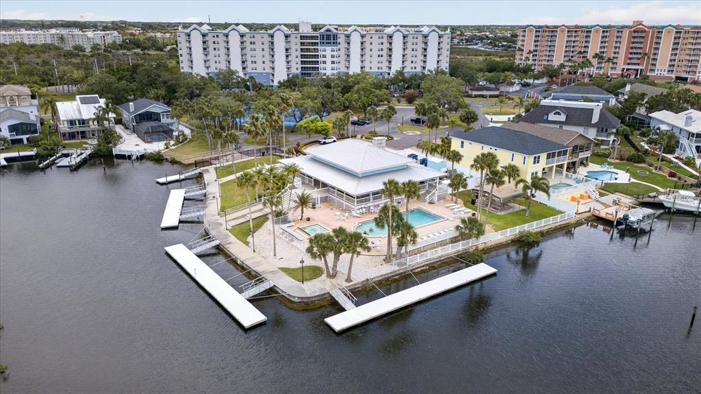 Gulf Landings Clubhouse and Pool with hot tub and sauna room.