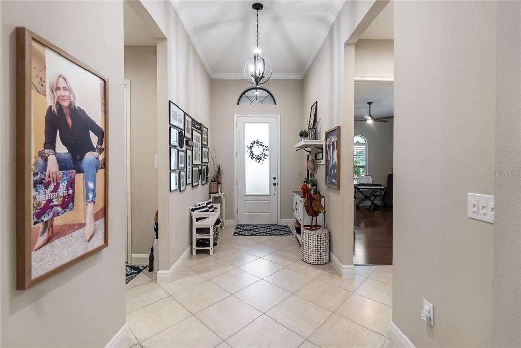 From the front entry..