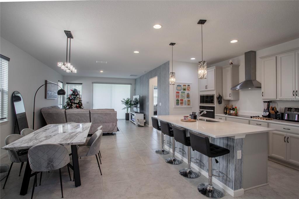 Dining and kitchen area
