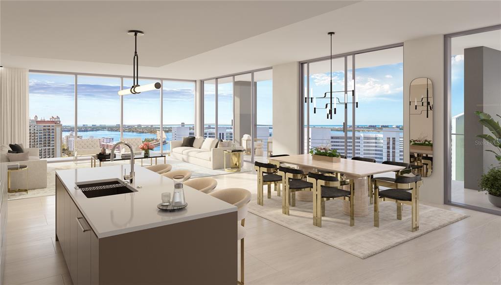 Harbor 4 great room rendering
