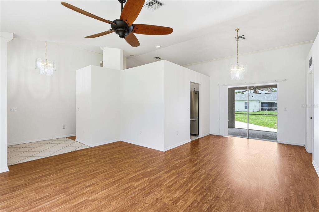 LIVING ROOM AND DINING AREA