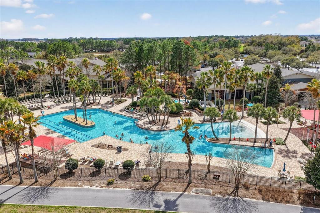Resort style beach entry pool