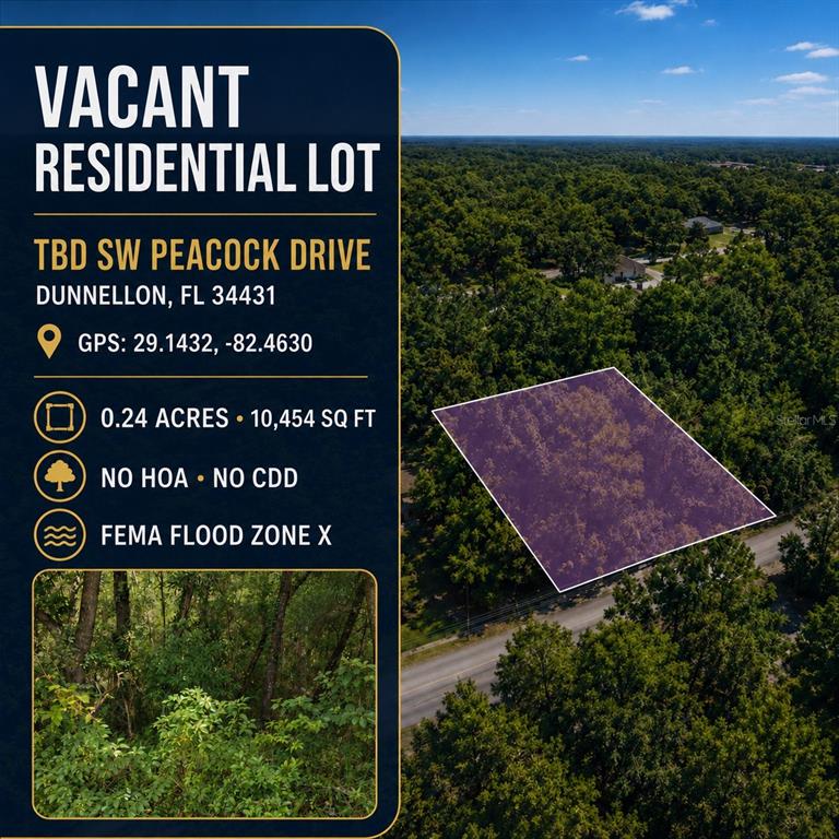 Property for sale at SW PEACOCK DRIVE, DUNNELLON, FL, 34431