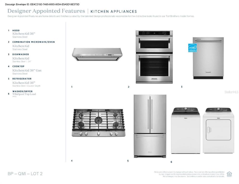 Gourmet kitchen with KitchenAid appliances