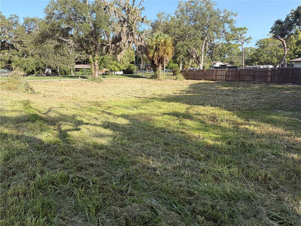view from the back of the lot to the road