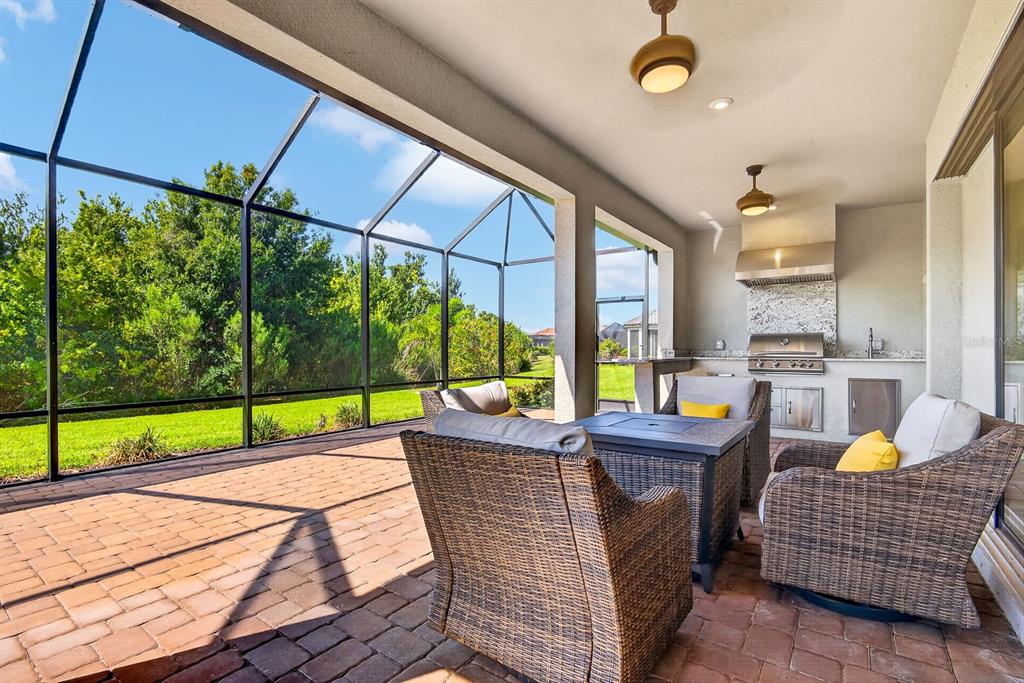 Outdoor living space on a quiet preserve