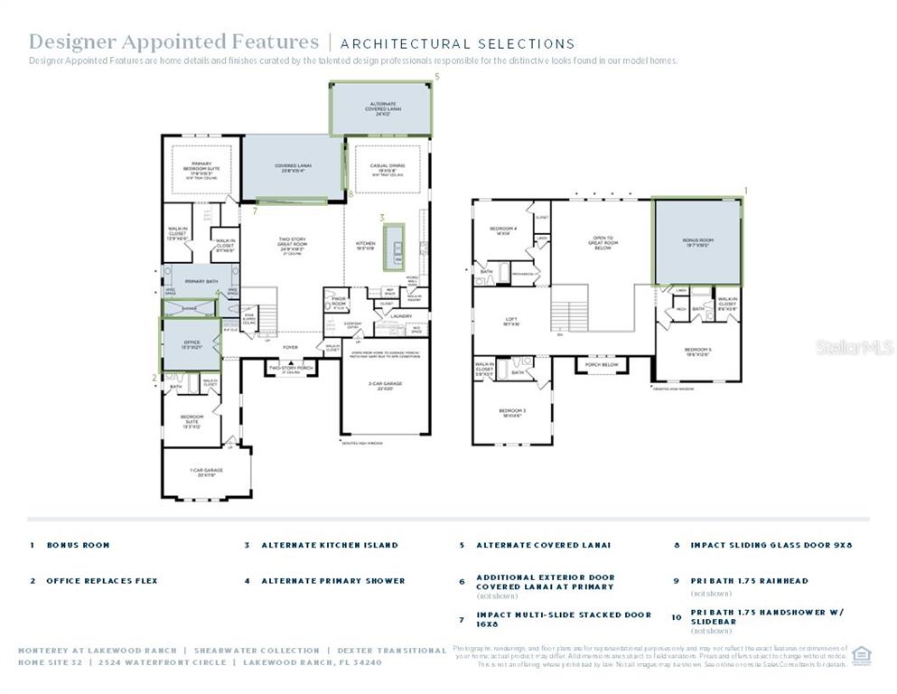 Floor Plan w/selected structural options