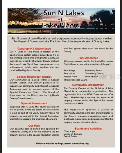 See what other ammenities are available for you as a resident in Sun N Lake in Lake Placid.