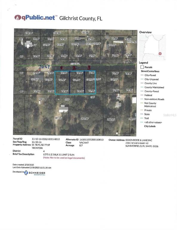 Property for sale at 0 SE 78TH PLACE, TRENTON, FL, 32693