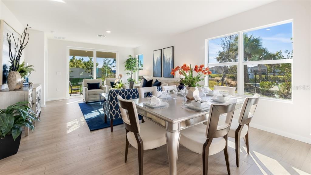 Inside of the dining room.
