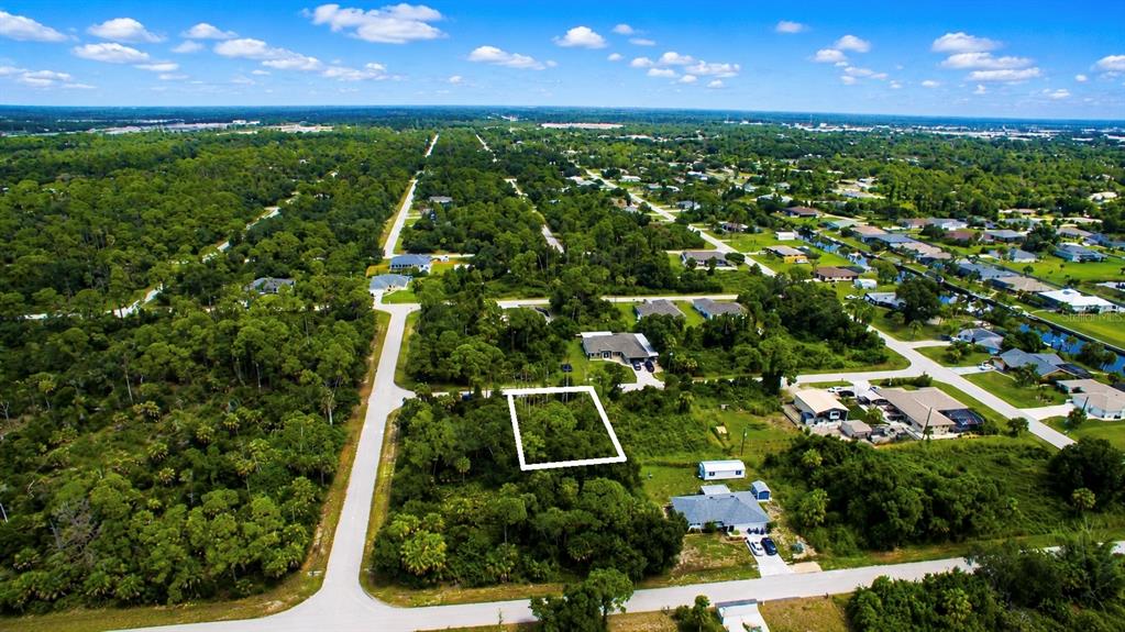 Looking north and Como Waterway on the right side of this aerial.