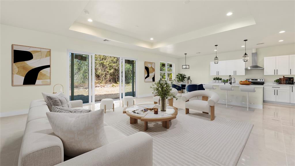 Living Room virtually staged