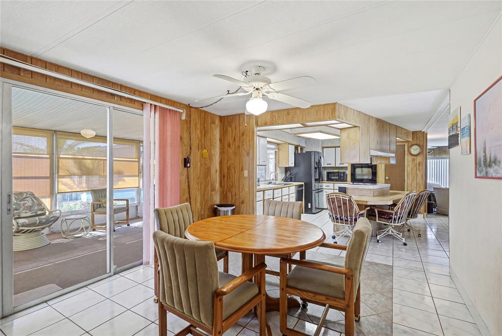 Dining and kitchen