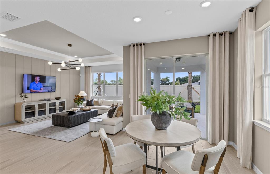 Model Home Design Only. Pictures and furnishings are for illustrative purposes only. Elevations, colors and options may vary. Furniture is for model home staging only.