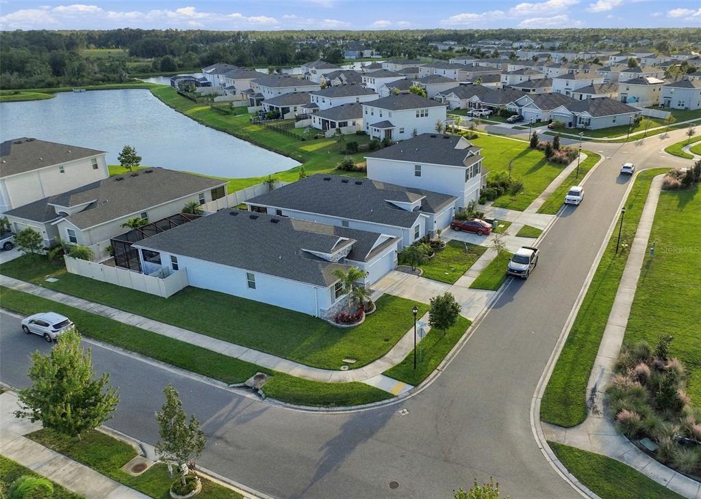 Aerial View Highlighting the Home and Surrounding Neighborhood
