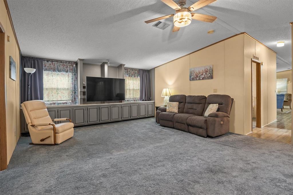 Family Room/Built in Entertainment Center with Storage Cabinets