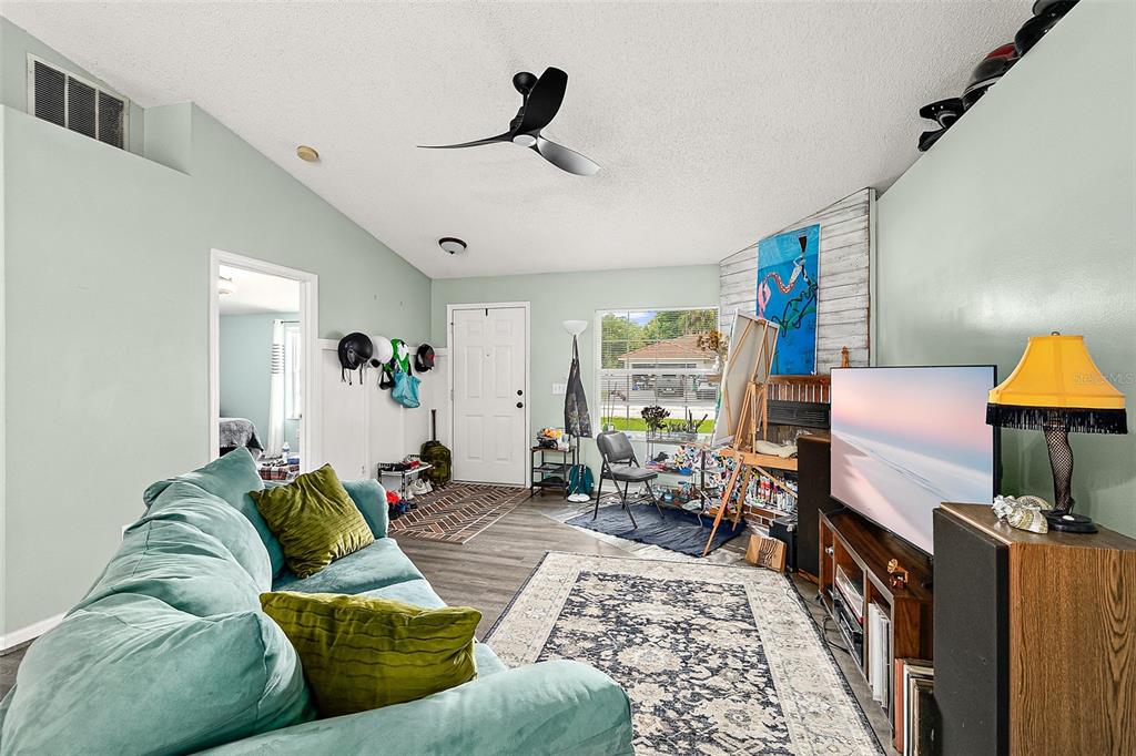 Entry, Fireplace, Living Area