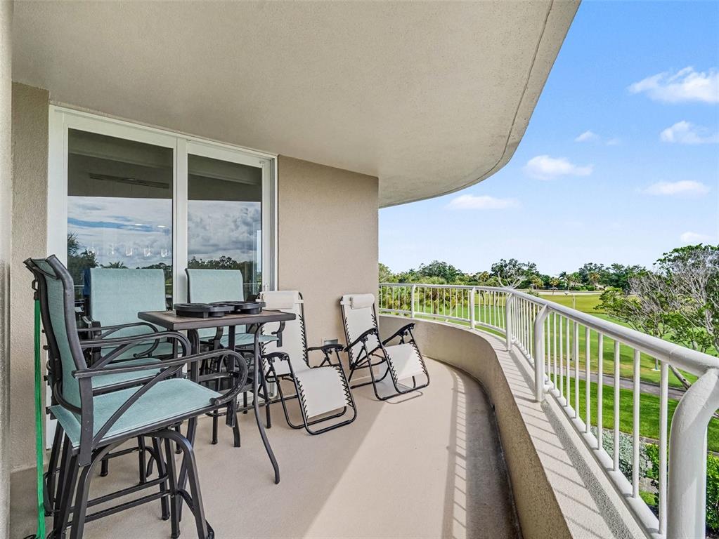 Balcony offers Golf Course, city and partial Gulf Views