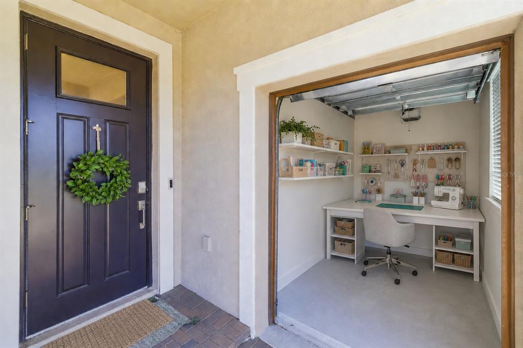 craft room in golf cart garage virtual