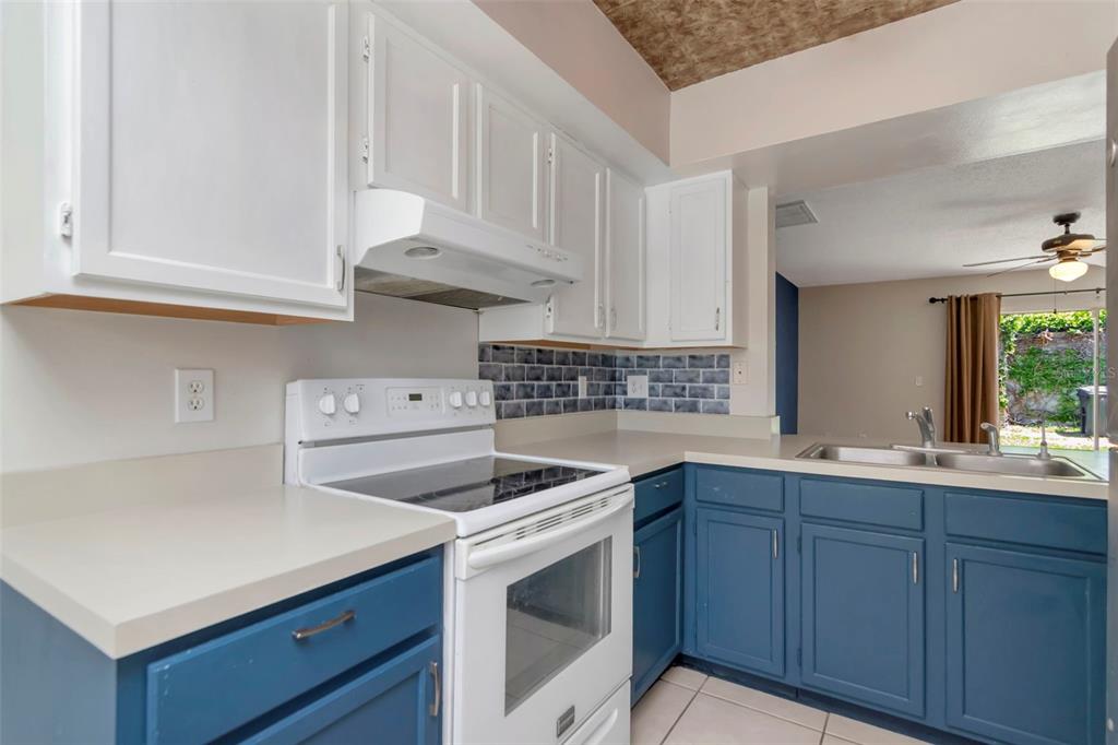 Bright kitchen with lots of counter space